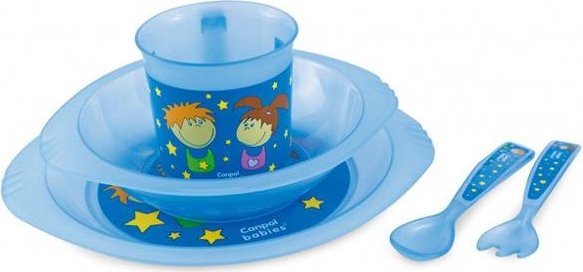 5120.Пластмассовый FOR KIDS Plastic set of dishes `Boy and girl` 5120